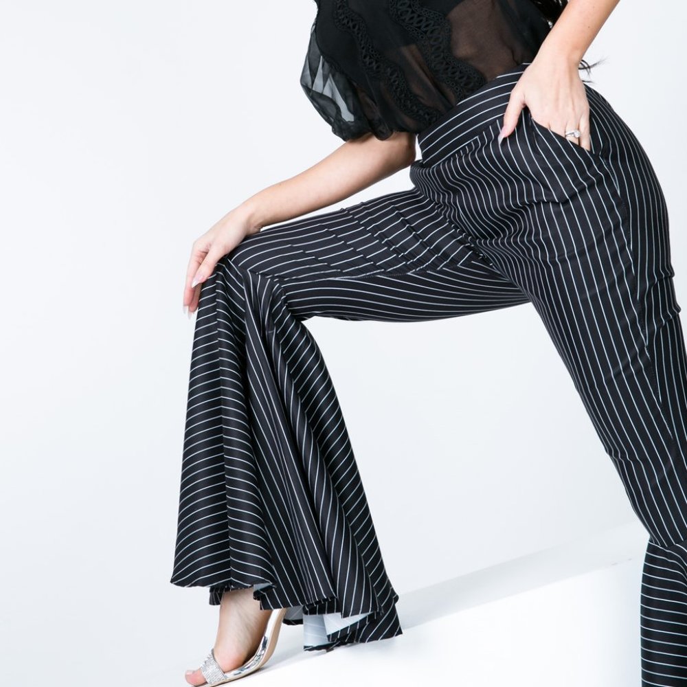 Black Stripe Prissy Pants